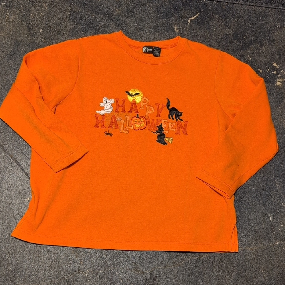 Holiday Editions Vibrant Orange Halloween Tee